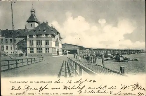 Ak Geestemünde Bremerhaven, Fischereihafen, Restaurant