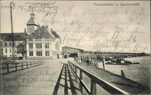 Ak Geestemünde Bremerhaven, Fischereihafen, Restaurant