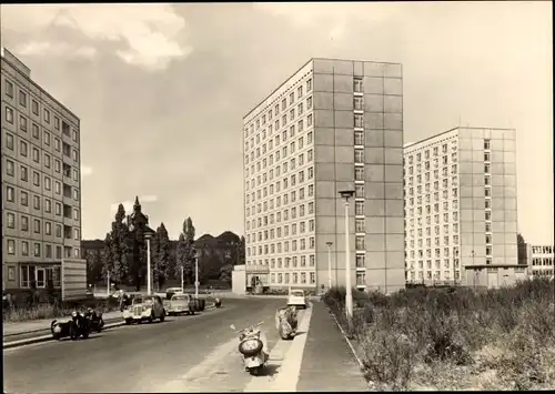 Ak Dresden Altstadt, Hochhaus Hotel Dresden Tourist, Terrassenufer