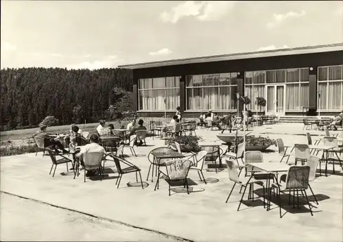 Ak Rauschenbach Neuhausen im Erzgebirge, FDGB Erholungsheim Paul Gruner, Terrasse