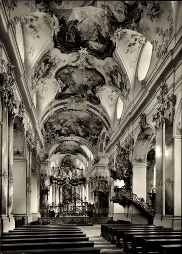 Ak Amorbach im Odenwald Unterfranken, Kirche, Innenansicht