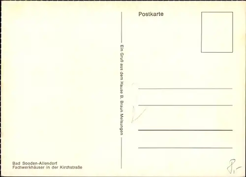 Ak Bad Sooden Allendorf an der Werra Hessen, Fachwerkhäuser in der Kirchstraße