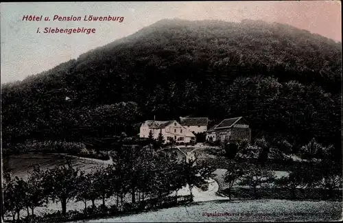 Ak Bad Honnef am Rhein, Hotel und Pension Löwenburg im Siebengebirge