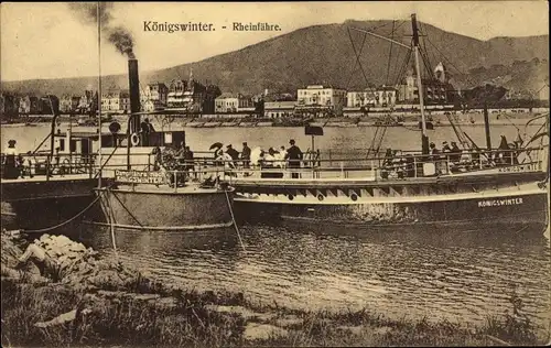 Ak Königswinter am Rhein, Rheinfähre