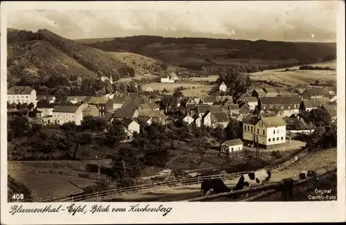 Ak Blumenthal Hellenthal Eifel, Blick vom Kirchenberg auf den Ort