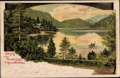 Künstler Litho Spindler, Erwin, Karlstein Bad Reichenhall, Thumsee