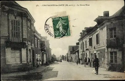 Ak Chavagnes les Eaux Maine et Loire, la Grand'Rue