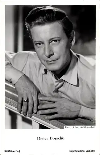 Ak Schauspieler Dieter Borsche, Portrait