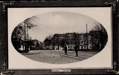 Präge Passepartout Ak Groningen Niederlande, Heereplein