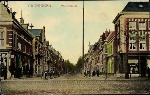 Ak Groningen Niederlande, Westersingel