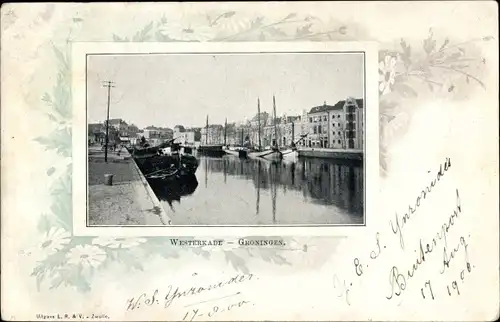 Ak Groningen Niederlande, Westerkade