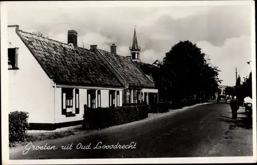 Ak Oud Loosdrecht Nordholland Niederlande, Straßenpartie, Häuser