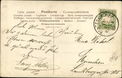 Ak Glückwunsch Neujahr, Junge als Postbote mit Kleeblättern