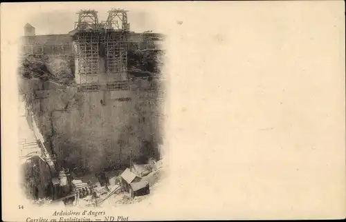 Ak Angers Maine et Loire, Ardoisieres, Carriere en Exploitation