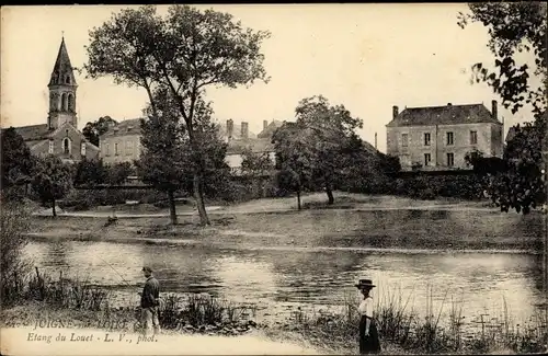 Ak Juigné sur Loire Maine et Loire, Etang du Louet