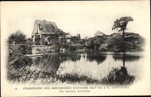 Ak Angers Maine et Loire, Commission des Ardoisieres, Une ancienne Ardoisiere