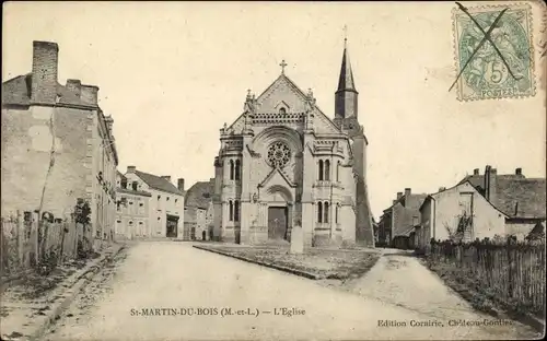 Ak Saint Martin du Bois Maine et Loire, L'Eglise