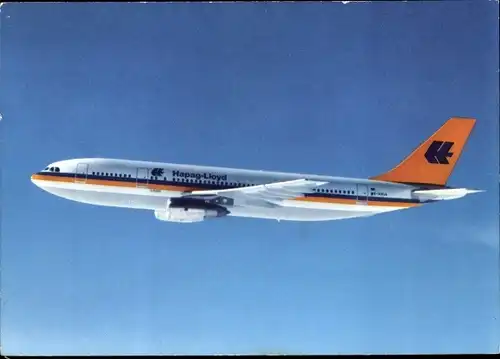 Ak Passagierflugzeug der Hapag Lloyd, Airbus A 300 B 4