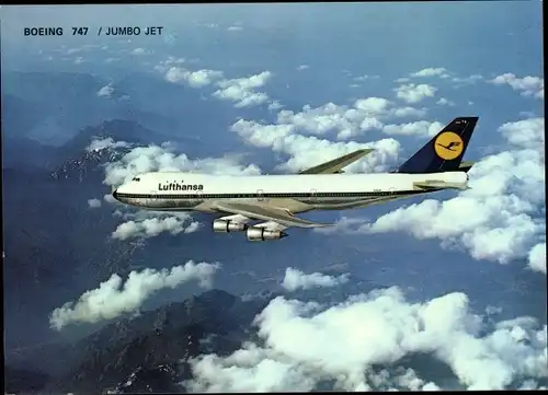 Ak Deutsches Passagierflugzeug, Lufthansa, Boeing 747-30 Jumbo Jet