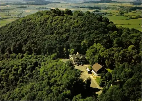 Ak Gensungen Felsberg Hessen, Burg-Hotel Heiligenberg, Vogelschau