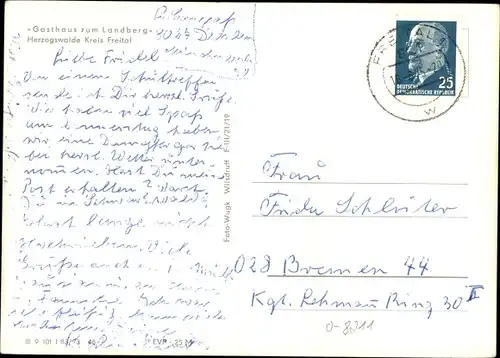 Ak Herzogswalde Wilsdruff Sachsen, Gasthaus zum Landberg