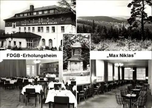 Ak Bärenfels Altenberg im Erzgebirge, FDGB Erholungsheim Max Niklas