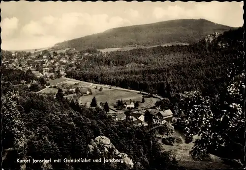 Ak Jonsdorf in Sachsen, Zittauer Gebirge, Nonnenfelsen, Jonsberg, Panorama