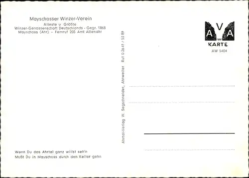 Ak Mayschoß an der Ahr, Mayschosser Weinkeller, Fässer