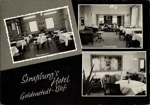 Ak Goldenstedt in Oldenburg, Straßburg's Hotel und Restaurant, Innenansicht