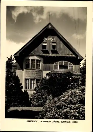 Ak Gohrisch Sächsische Schweiz, Haidehof, Gartenpartie
