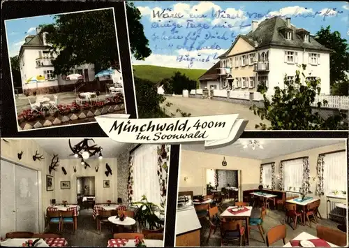 Ak Münchwald im Hunsrück, Hotel Soonwaldhaus