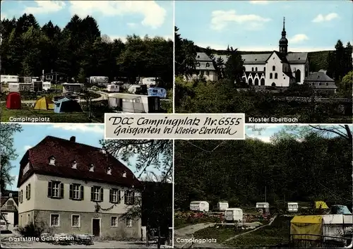 Ak Eltville am Rhein Hessen, Kloster Eberbach, Campingplatz, Gasthof Gaisgarten