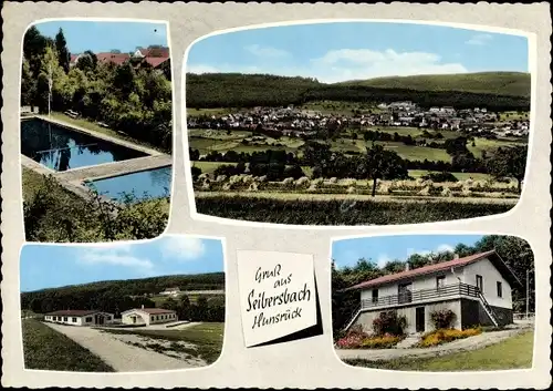 Ak Seibersbach im Hunsrück, Freibad, Ferienhäuser, Panorama vom Ort