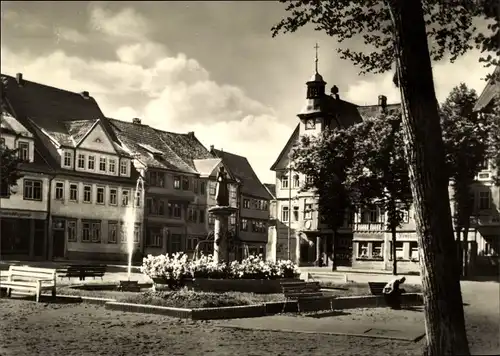 Ak Schleusingen in Thüringen, Marktplatz