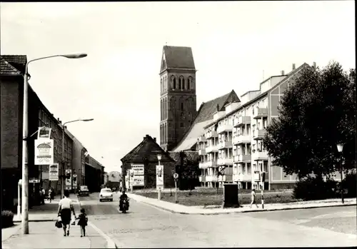 Ak Anklam in Mecklenburg Vorpommern, Keilstraße und Marienkirche