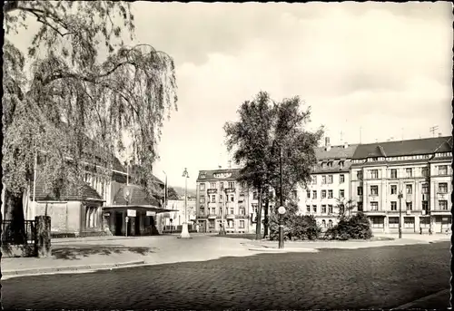 Ak Gera in Thüringen, Südbahnhof am Sachsenplatz