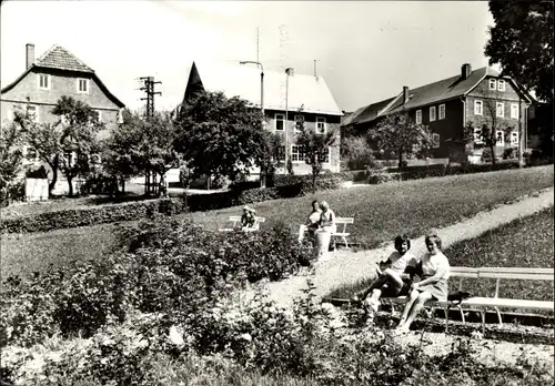 Ak Wittgendorf Saalfeld an der Saale, Parkanlage