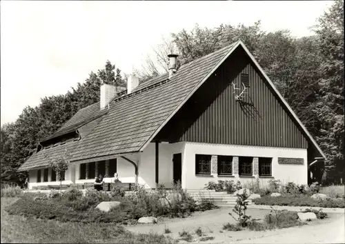 Ak Putbus auf der Insel Rügen, HO Gaststätte, Jägerhütte