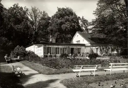 Ak Putbus auf der Insel Rügen, Konsumgaststätte Rosencafé