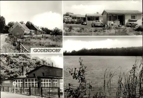 Ak Godendorf in Mecklenburg, Feriensiedlung, Schulungs- u. Erholungsheim, Seeblick