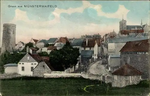 Ak Münstermaifeld an der Mosel, Blick auf den Ort