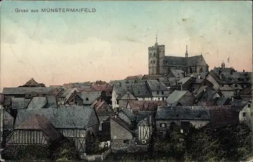 Ak Münstermaifeld an der Mosel, Totalansicht der Ortschaft