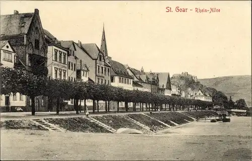 Ak Sankt Goar am Rhein, Rhein Allee