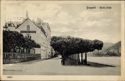 Ak Boppard am Rhein, Haushaltungspensionat, Rhein Allee