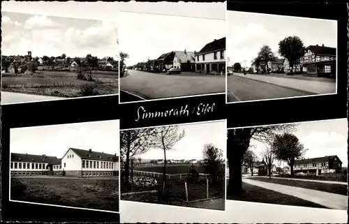 Ak Simmerath in der Eifel, Schule, Sportplatz, Ortsansichten