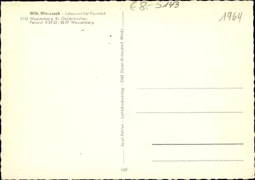 Ak Wassenberg im Kreis Heinsberg, Straßenpartie, Wasserpartie, Ruderboot