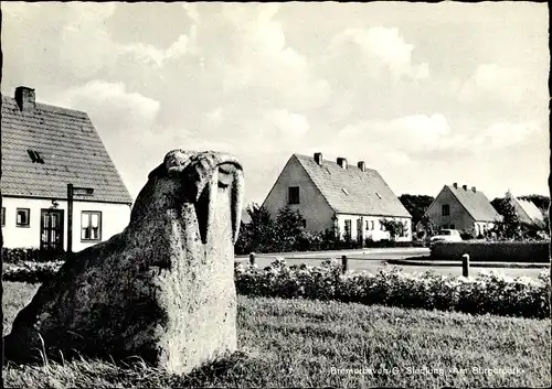 Ak Geestemünde Bremerhaven, Siedlung Am Bürgerpark, Walrossstein