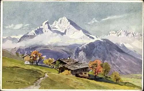 Künstler Ak Compton, Edward Harrison, Watzmann vom Vorderbrand