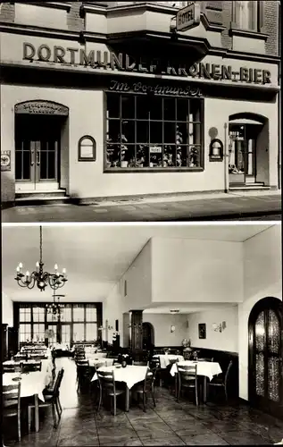 Ak Koblenz am Rhein, Hotel Restaurant Im Dortmunder, Löhrstraße 92, Innenansicht