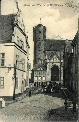 Ak Münstermaifeld an der Mosel, Straßenpartie